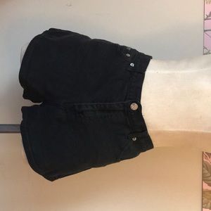 Denim Black Shorts